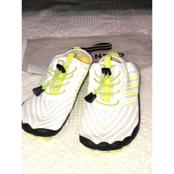 GROUNDED FOOTWEAR BAREFOOT SHOES WHITE NEON YELLOW WALK PAIN-FREE LIGHTWEIGHT - Picture 4 of 5